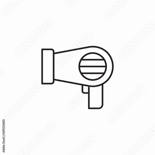 hand held hair dryer icon sign vector