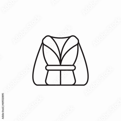 hotel bathrobe comfort icon sign vector