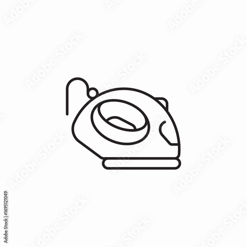 iron clothes steam icon sign vector