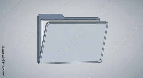 A gray folder icon with a slightly open lid