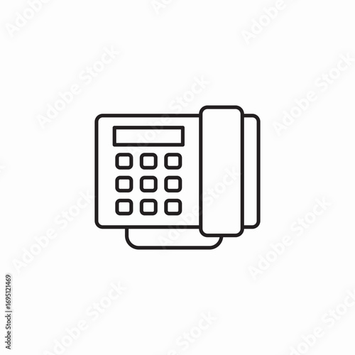 office fax machine icon sign vector