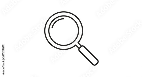 Magnifying glass icon for search, zoom, and investigation in finding information online