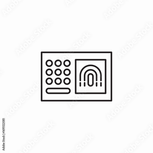 security keypad scanner icon sign vector