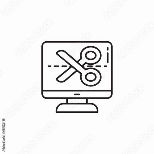 video editing software icon sign vector