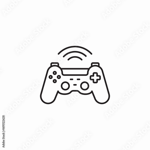 wireless gaming controller icon sign vector