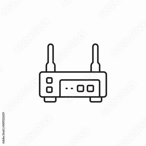 wi-fi router device icon sign vector