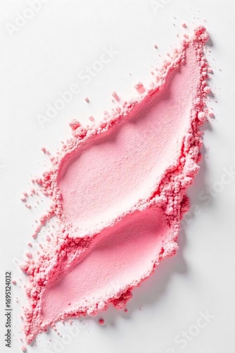Soft, delicate blush pink powder spills across a pristine white background, creating a beautiful, textured swirl Perfect for beauty, cosmetics, and feminine design projects , art, swirl, cosmetics