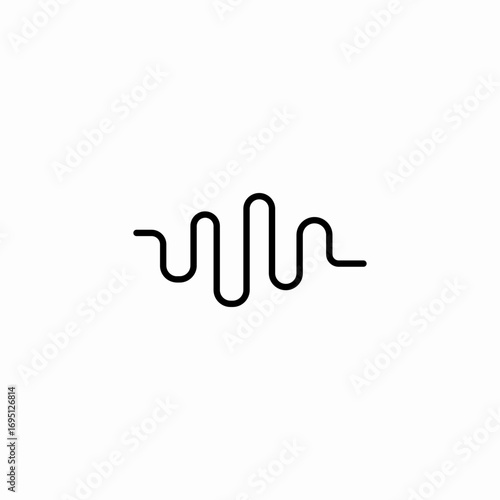 abstract sound wave icon sign vector