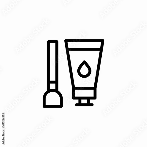 artist paint tube icon sign vector