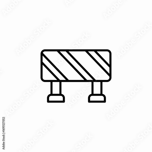barricade road block icon sign vector