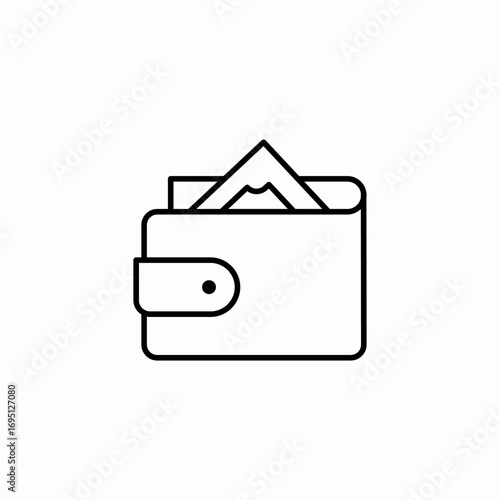 cash in wallet icon sign vector