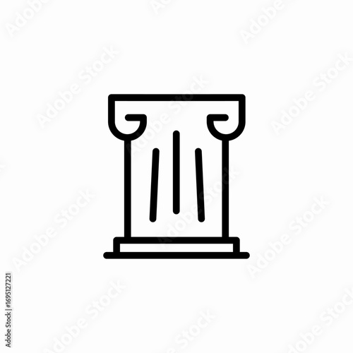 corinthian column capital icon sign vector