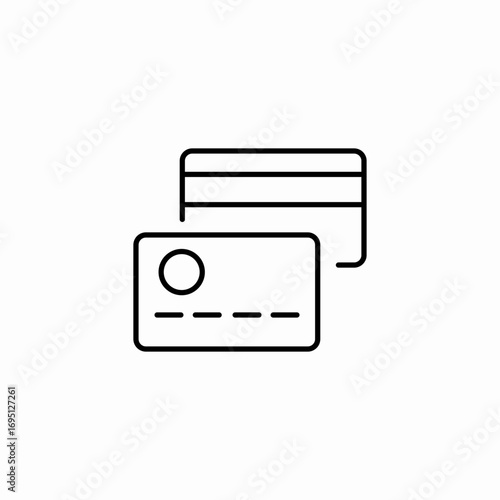 credit debit cards icon sign vector