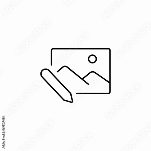 edit image photo icon sign vector