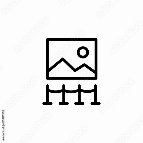 gallery display painting icon sign vector