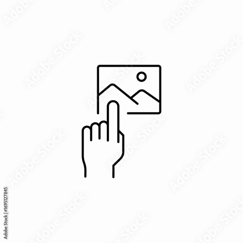 hand select image icon sign vector