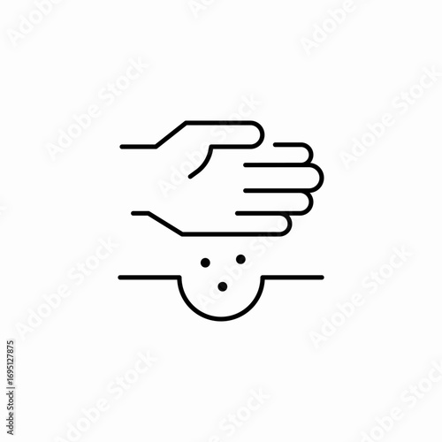 hand sowing seeds icon sign vector