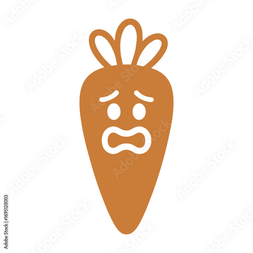 character emotion carrot fear vector on white background
Vector icon character with emotion