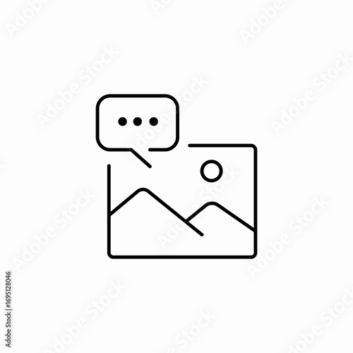 image with comments icon sign vector