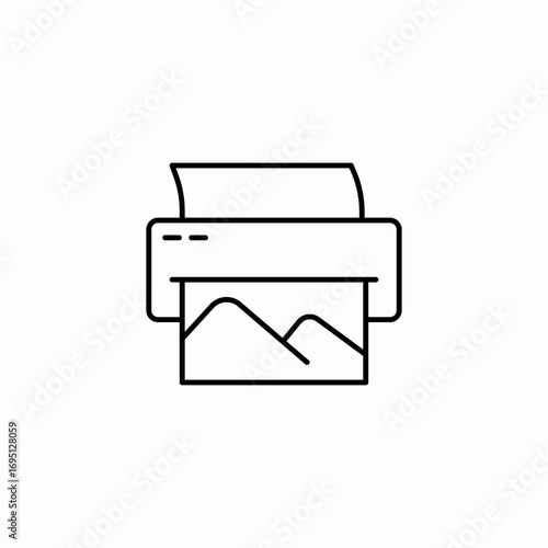 image print machine icon sign vector