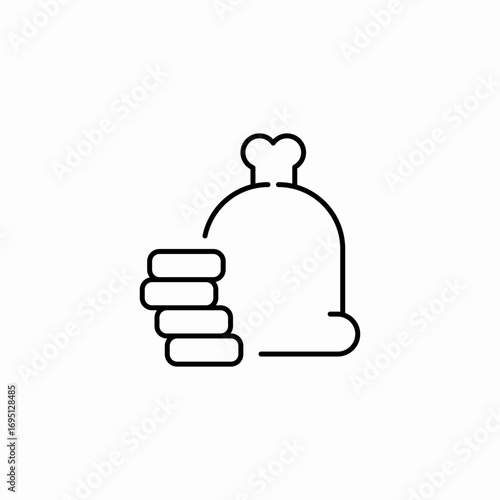 money bag coins icon sign vector