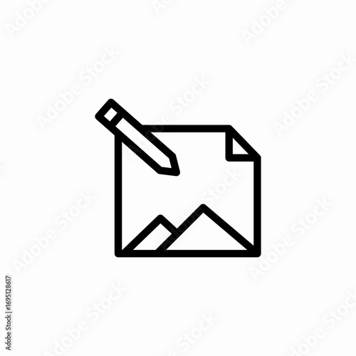 note photo paper icon sign vector