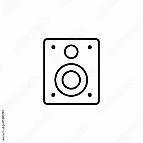 single speaker unit icon sign vector