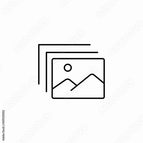 stacked images multiple icon sign vector