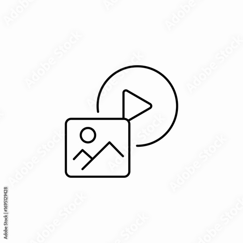 video file media icon sign vector