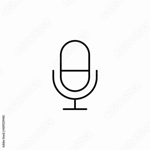 vintage microphone icon icon sign vector