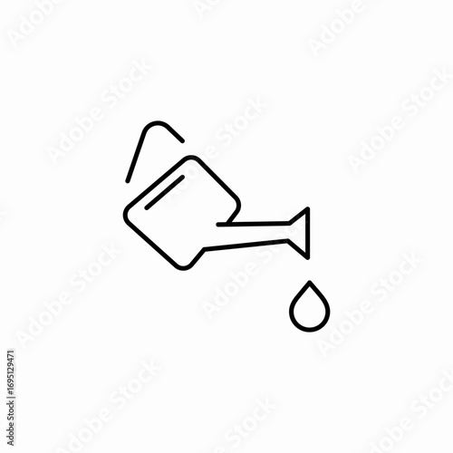 watering can drop icon sign vector