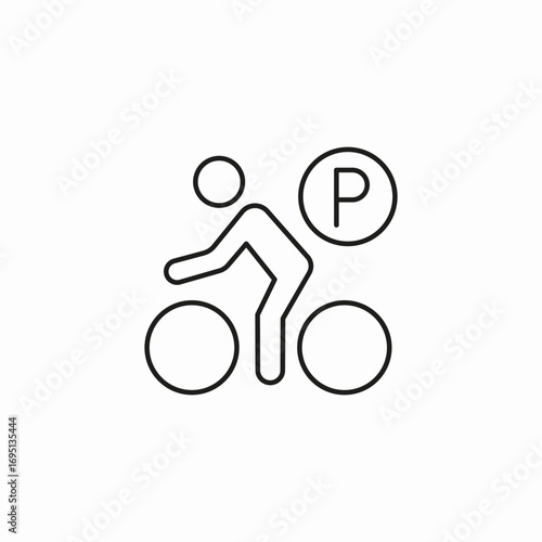 bicycle parking spot icon sign vector