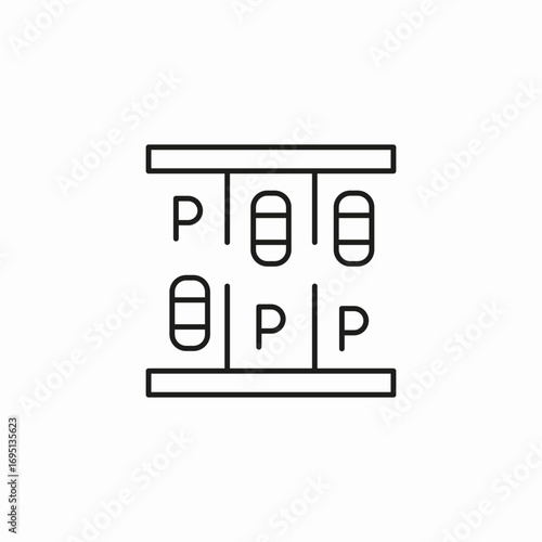 multi-level parking garage icon sign vector