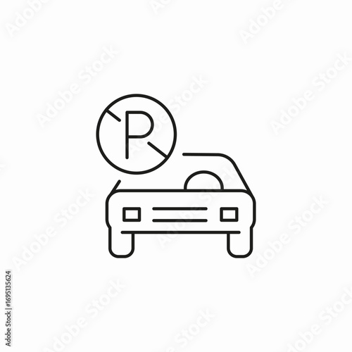 no car parking icon sign vector