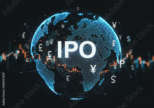 High Resolution Digital Artwork of IPO – Stock Market, Investment, Finance & Trading Concept Images
