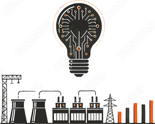 Black Lightbulb Circuit Power Plant Energy Idea electricity