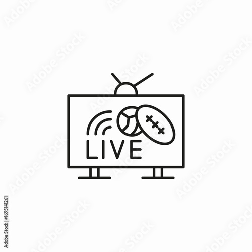 live sports television icon sign vector