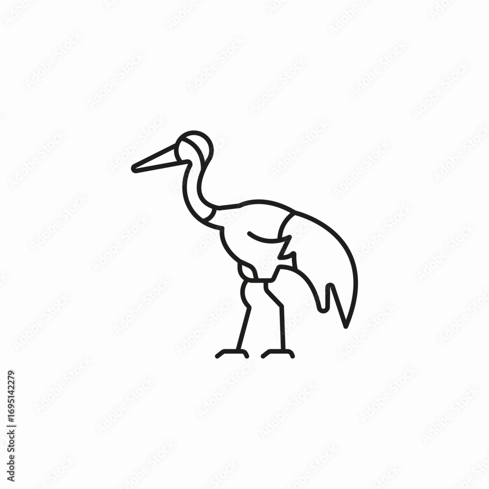 Fototapeta premium white stork bird icon sign vector