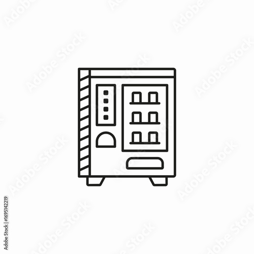 vending machine soda icon sign vector