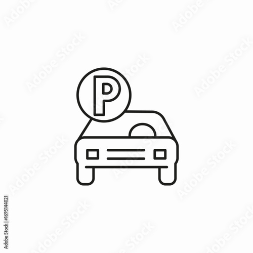car parking sign icon sign vector
