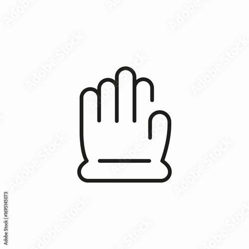 raised human hand icon sign vector