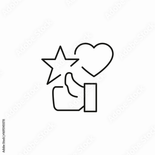 rating thumbs up icon sign vector