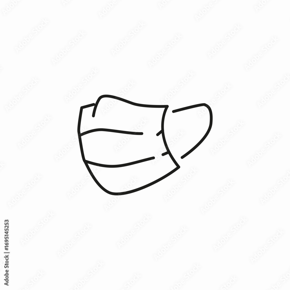 Fototapeta surgical face mask icon sign vector
