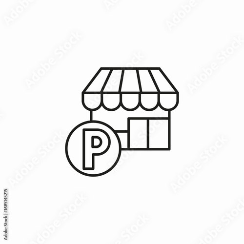 store parking sign icon sign vector