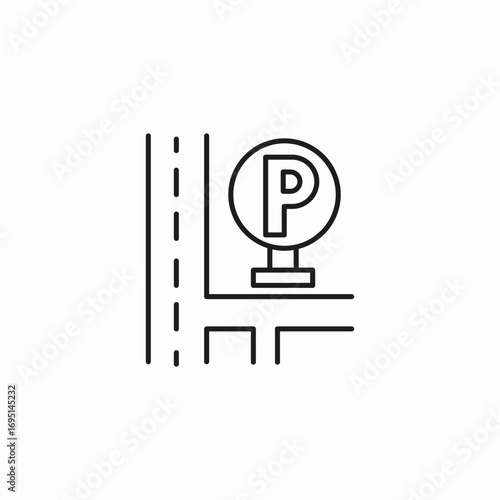 street parking sign icon sign vector