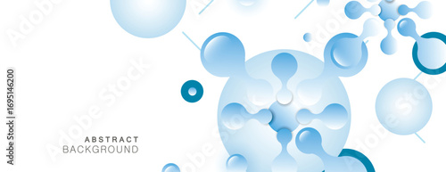 Vector design abstract connect. Science pattern texture. Internet technology banner. Molecular structure research