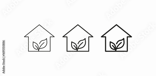 house leaves icon icon sign vector