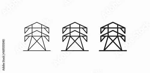 power transmission tower icon sign vector