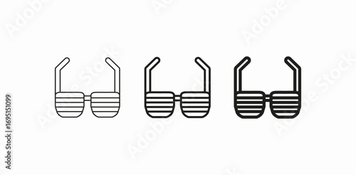 shutter shades glasses icon sign vector