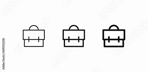 briefcase with handle icon sign vector